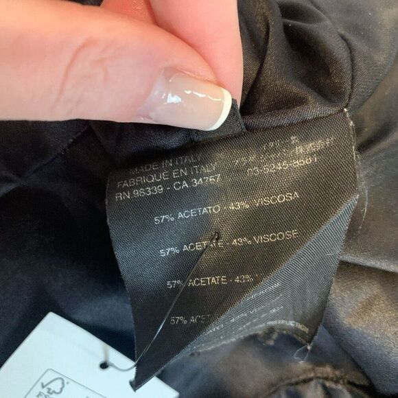 prada authentic Solid Black Long Sleeve Zip Up Blazer Jacket 38 2 Xs - Picture 7 of 9